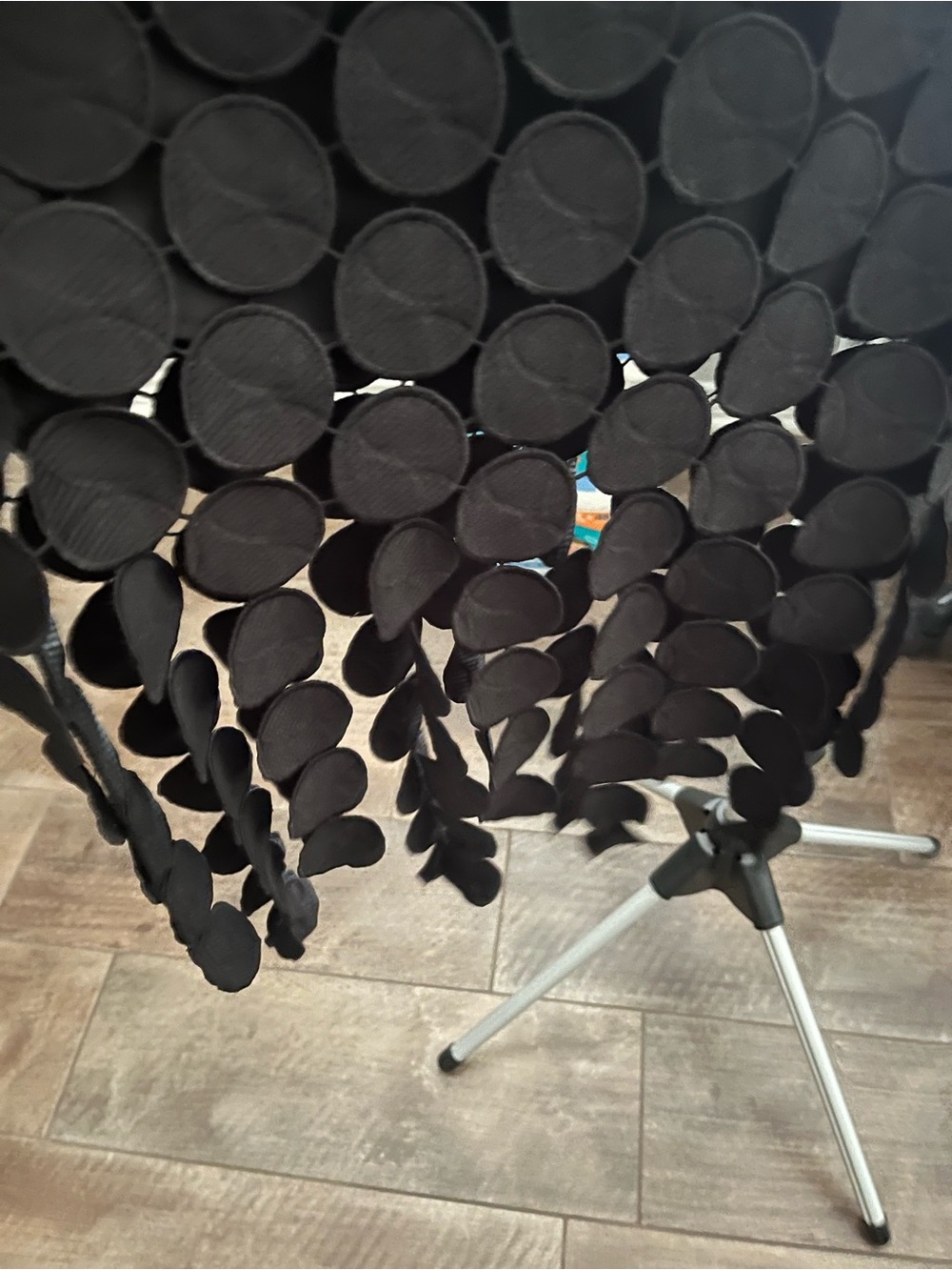 Commense Black Midi Skirt with Circular Appliqués - Picture 3 of 5